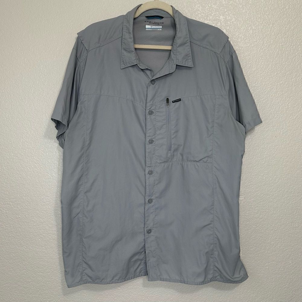 Columbia Men’s Omni-Shade Sun Protection Short Sleeves Button Down Shirt,Size XL